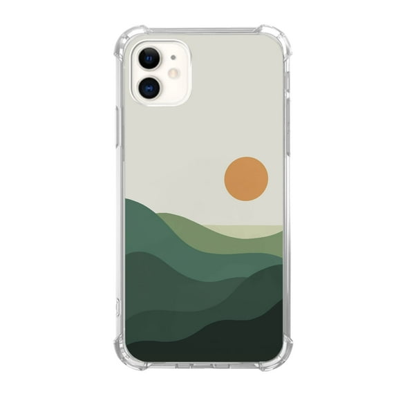 Green Mountain Case Compatible with iPhone 11,Unique Art Design TPU Bumper Cover Case