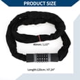 thumbnail image 4 of Candado de cadena de seguridad para bicicleta Unique Bargains, candado de combinación reiniciable de 5 dígitos, 1 pieza, negro y gris, 1 pieza, 4 of 6