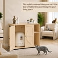 thumbnail image 6 of Large Cat Litter Box Cabinet with Built-in Power Outlet Dog-Proof Shelf Fits Most Self-Cleaning Litter Boxes 5Ft Cord, 6 of 8