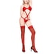 thumbnail image 1 of NECHOLOGY Ropa Interior Mujer Adulto Lencería Mujer Erótica Para Sexo Con Liguero Lencería para mujer con encaje floral a presión en la entrepierna, body de una pieza Rojo Chico, 1 of 7