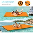 thumbnail image 5 of PEXMOR Floating Water Mat, 9/12/18 FT Lily Pad Floating Mat for The Water, 3-Layer XPE Foam Water Floating Island w/Bungee Tether & Storage Straps for Lake Pool Beach River, 5 of 9