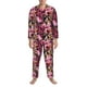 thumbnail image 3 of Fotbe Rose Flowers Pijama de Hombre con Estampado de Manga Larga, Conjunto de 2 Piezas, Ropa de Dormir Suave y Cómoda con Bolsillos-Small, 3 of 7