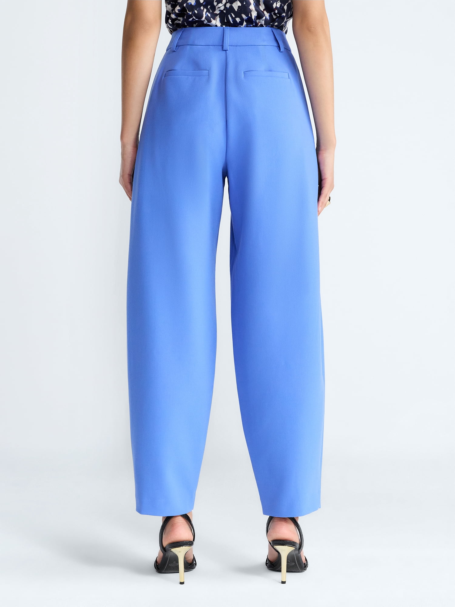 Devil Wears Prada Scoop Collection Women’s and Women's Plus High Rise Pleated Trousers, 30" Inseam, Sizes 0-26W