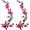 Magenta, variant on 2 Pcs Oversized Plum Blossom Embroidery Patches, 14 x 7.4 Inch Embroidered Plum Blossom Flower Patch, Iron On Floral Applique for Denim Hats DIY Clothing Repair