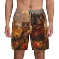 thumbnail image 2 of Picia Cat Dog Friendship pattern Mens Swim Trunks with Compression Liner Stretch Beach Shorts Quick Dry with Zipper Pockets No-Chafing Board Shorts-Small, 2 of 9