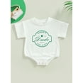 thumbnail image 2 of Bagilaanoe Newborn Baby Girl Boy Rompers Letter Print Short Sleeve Bodysuits 3M 6M 9M 12M Infant Casual One Piece Short Jumpsuit, 2 of 9