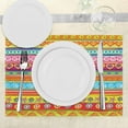 thumbnail image 3 of Ambesonne Colorful Place Mats Set of 4, Stripes with Hearts, Standard Size, Multicolor, 3 of 6