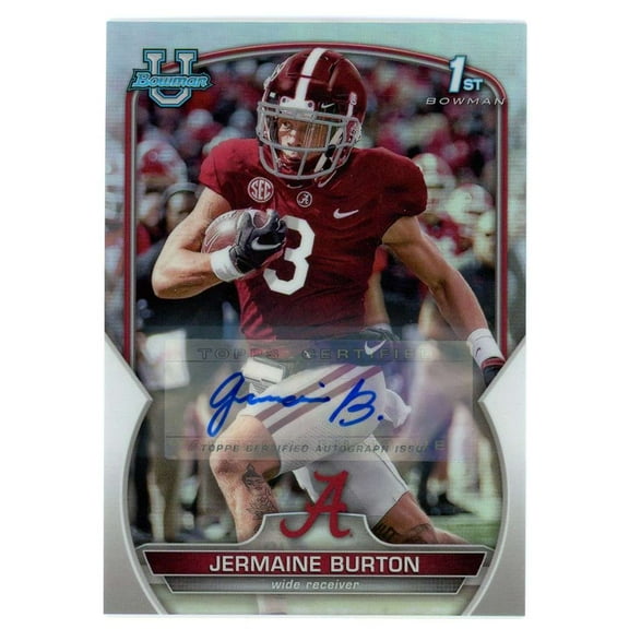 NFL 2022 Bowman University 1st Bowman Refractor 241/499 Jermaine Burton #62 (Auto)