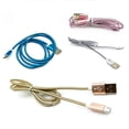 thumbnail image 2 of WASHWEPE Phone Charging Cord USB 2.0 Support Nylon Golden 1Set for Micro USB Digital Devices, 2 of 5
