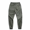 thumbnail image 5 of Men’s Casual Joggers Pants, Trousers, Elastic Waist Zipper Pocket Straight Leg, Lightweight Breathable Quick Dry for Gym Workout Running Hiking Daily | AKLJWH,Green 4XL, 5 of 9