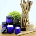 thumbnail image 3 of Frascos de vidrio azul cobalto de 30 ml y 60 ml para cosméticos con tapas, 12 unidades, 3 of 8