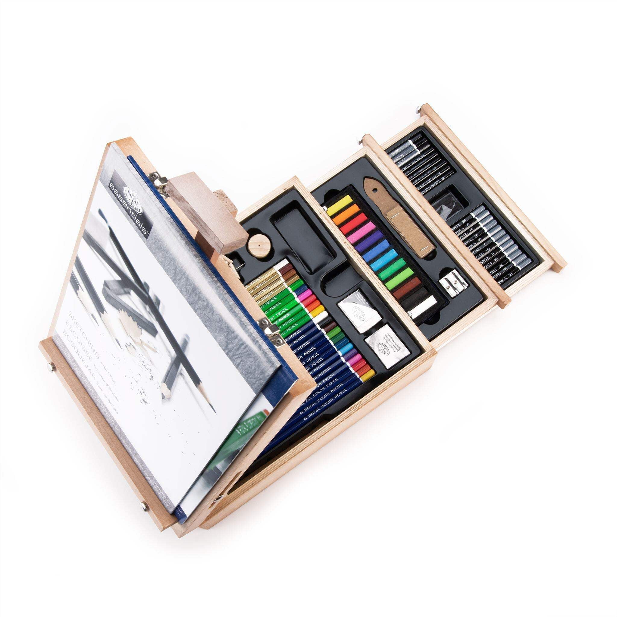 Royal & Langnickel Sketch and Draw Box Easel Art Set, 152pc