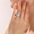 thumbnail image 6 of SFTING Rings for Woman Princess Cut 5A CZ Engagement Rings Set for Women Silver 18K White Plated Size 5, 6 of 9