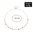 thumbnail image 5 of Collar de cristal y diamantes con cadena de clavícula de mujer de lucita coloreada, 5 of 5