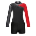 thumbnail image 6 of Aislor Leotard for Girls Gymnastics Activewear Dance Bodysuit 2-Piece Tumbling Outfit with Shorts Size 4-14 Red&Black 8, 6 of 7
