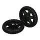 thumbnail image 2 of FELTECHELECTR 2 ruedas de goma para carrito de compras, color negro, plegables, de repuesto, accesorios para carritos rodantes, ruedas de placa resistentes., 2 of 6