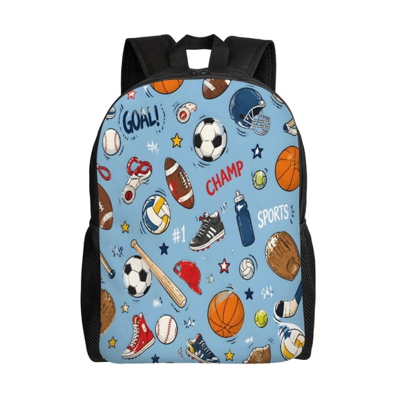 Sports Backpack Full Front Print Travel Laptop Bag for Men and Women
