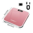 thumbnail image 2 of Dnogom Rechargeable Digital Bathroom Body Weight Scale, 10.24x10.24" Tempered Glass Scale with LCD Display for Health Fitness Tracking, 2 of 6