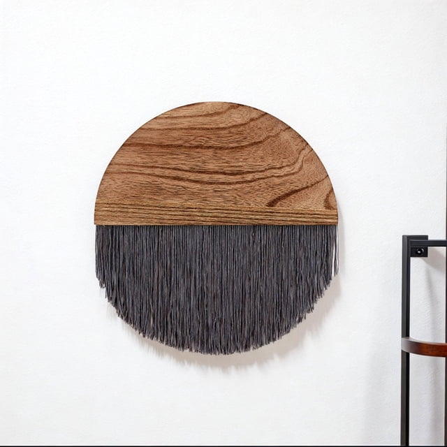 Tapiz tejido macramé perfecl decoración de pared bohemia gris