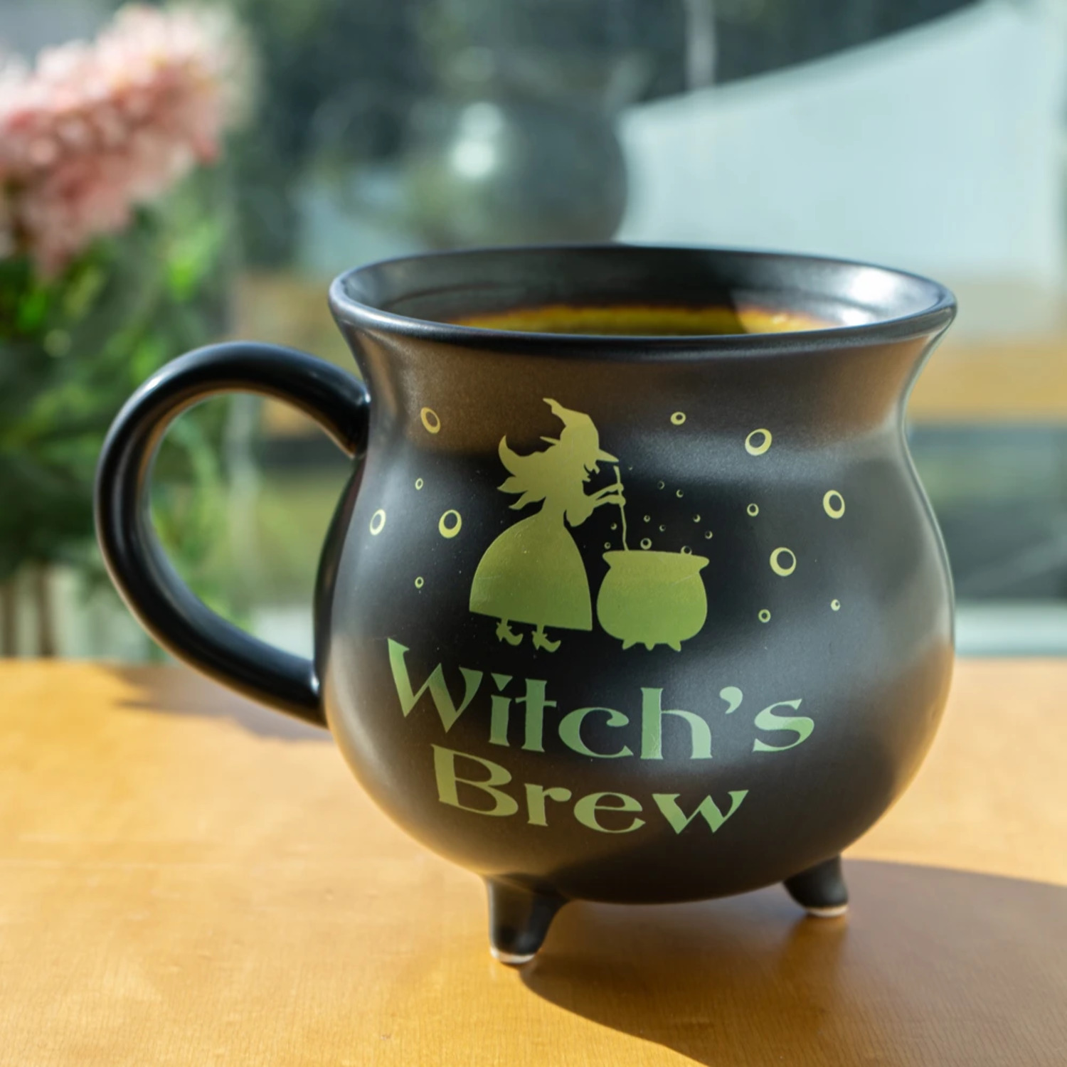 Witches Brew Black Ceramic Tea Pot