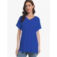 thumbnail image 2 of Women's Tshirts Casual V Neck Short Sleeve Loose Summer Tunic Tops, 2 of 6
