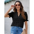thumbnail image 4 of Coferset Womens Blouse V Neck Ruffle Sleeve Flowy Shirts Dressy Casual Top Summer Tops Fashion Clothes for Ladies, 4 of 7