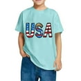 thumbnail image 3 of OKSALE Funny 4th of July Shirts for Big Kids USA American Flag Printed Tops Unisex Boys and Girls Summer Short Sleeve T Shirt Novelty Fashion Cotton Tshirts, 3 of 7