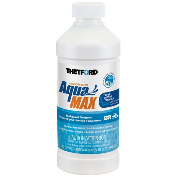 Thetford Waste Holding Tank Treatment 96635 AquaMax; Biological Treatment Used To Break Down Waste And Tissue; Without Formaldehyde Or Bronopol; With Spring Showers Deodorant; Without Lubricant