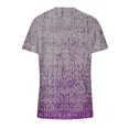 thumbnail image 5 of PENGXIANG Hauts pour Femmes Mode Décontractée Imprimé Col en V Manches Courtes T-shirt Imprimé Bleu G, 5 of 5