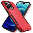 thumbnail image 3 of Entronix Heavy Duty Case Compatible with iPhone 14 Pro, Slim Hard Cover, Red, 3 of 8