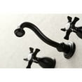 thumbnail image 4 of Kingston Brass KS3020NX Hamilton Two-Handle Wall Mount Roman Tub Faucet, Matte Black, 4 of 7
