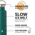 thumbnail image 5 of Elemental Classic Insulated Water Bottle, Leak Proof Thermos Water Bottle with Bamboo Lid and Metal Ring, Reusable Insulated Stainless Steel Water Bottle, 25oz - Forest Green, 5 of 8