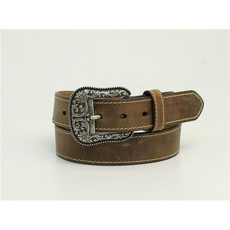 Mf Western Products Womens Ladies Heavy Edge Stitch Belt M Brown