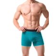 thumbnail image 2 of Men's Cotton Mid Rise Boxer Briefs Blue M, 2 of 4
