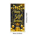 thumbnail image 6 of Glamorous Gold Glittery 50th Birthday Banner Background Backdrop Party Supplies Photography Props Happy Birthday Decors Birthday Party Celebration Decorations, 6 of 7