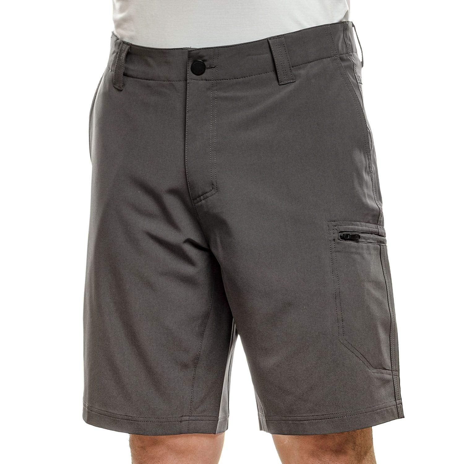 New Men’s ZeroXposur 4-Way Stretch Travel Shorts  Size 38 Slate Gray Lightweight