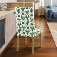 thumbnail image 5 of Xoenoiee Green Cactus Print Dining Chair Cover, Dining Room Chair Covers Stretch Kitchen Chair Cover, Washable Parsons Chair Slipcovers Protective for Home Restaurant Banquet, 1 Set, 5 of 7
