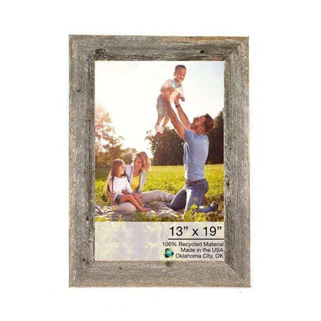 Cadre Photo Gris Vieilli Naturel 17"x22 Pouces