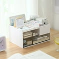 thumbnail image 1 of EIMELI Cosmetics Storage Box Large Capacity Dustproof Drawer Type Stationery Lipstick Jewelry Sundries Organizer Storage Case White One Size, 1 of 13