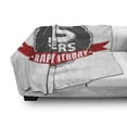 thumbnail image 3 of 15th Birthday Soft Flannel Fleece Throw Blanket, 15 Years Emblem and Celebration in Vintage Style Design, Cozy Plush for Indoor and Outdoor Use, 70" x 90", Red Grey and White, by Ambesonne, 3 of 6