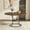 Walnut + Black, variant on 43" Round Dining Table, Expandable Kitchen Table with Storage Shelf and Metal Base for Kitchen, Living Room, White + Gold