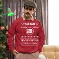 thumbnail image 5 of Ugly Christmas Sweater, Xmas Holiday Mens Womens, Funny Santa Sweatshirt, Custom Baseball Team Ugly Christmas Sweater, 5 of 5