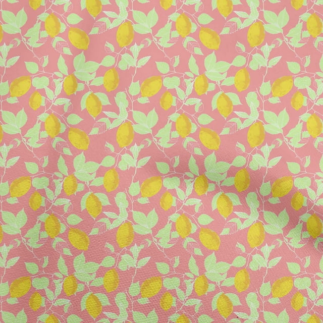 oneOone Silk Tabby Light Pink Fabric Tropical Leaf Sewing Craft Projects Fabric Prints By Yard 42 Inch Wide
