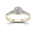 thumbnail image 1 of 1/2Ct TDW Diamond 14k Yellow Gold Halo Engagement Ring, 1 of 4