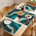 thumbnail image 5 of Dark Green Marble Placemats Set&nbsp;of&nbsp;6 Gold Line Abstract Art Fluid Modern Heat Insulation Washable Place Mats, Rustic Non-Slip Table Mats for Dining Table Party Kitchen Decor,13x19 Inch, 5 of 9
