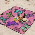 thumbnail image 6 of Coolnut Extra Large Outdoor Picnic Blanket, Colorful Butterfly Waterproof Beach Blanket Sand Free Foldable Picnic Mat for Camping,Park,Beach,Hiking, 6 of 6