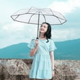 thumbnail image 2 of EeaseCA 1pc Fully Automatic Triple Folding Transparent Umbrella Outdoor Umbrella, 2 of 8