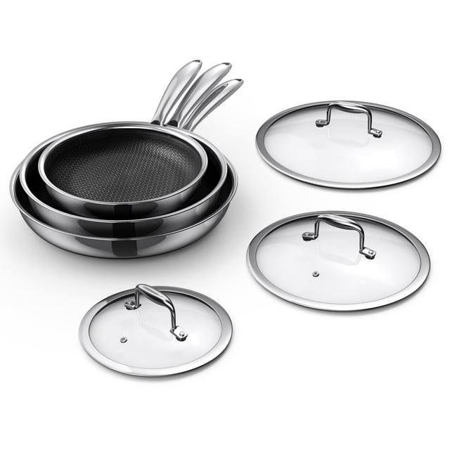 Set de utensilios de cocina MOMOSTAR Hybrid Antiadherente de 20, 25 y 30 cm