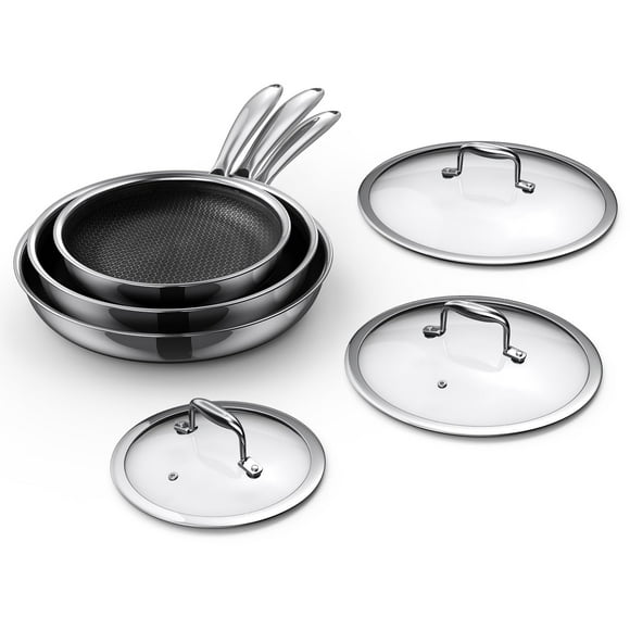 Set de utensilios de cocina MOMOSTAR Hybrid Antiadherente de 20, 25 y 30 cm