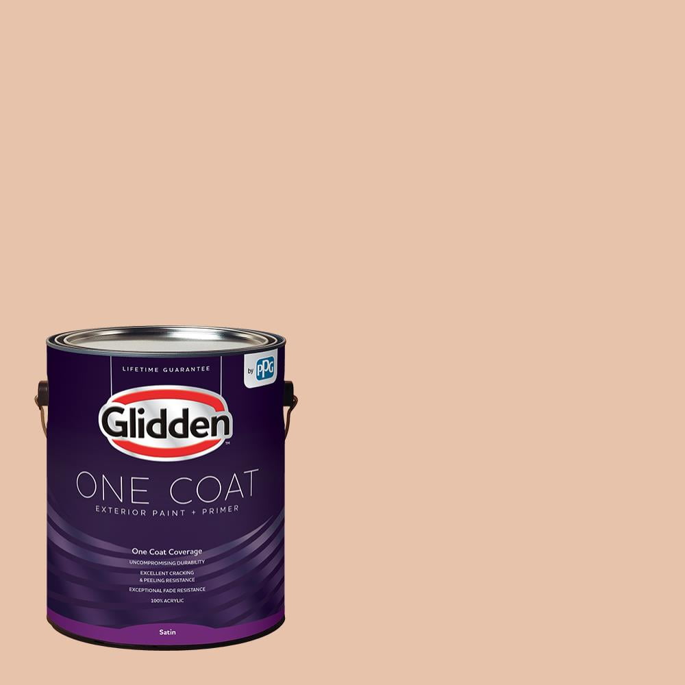 Glidden One Coat Exterior Paint and Primer, Tantalizing Tan/Beige, 1